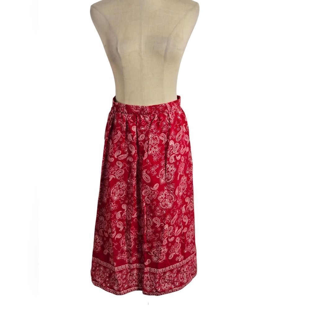 BFA Classics Vintage Red Bandana Print Skirt